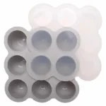 Silicone freezer tray for baby food with lid in Grey colour.